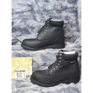 Marc Ecko Rawling-Coso Mens Black‎ Leather Water Resistant Boots 24595/BBK 8.5